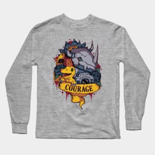 Digimon of Courage Agumon - WarGreymon Tattoo Long Sleeve T-Shirt